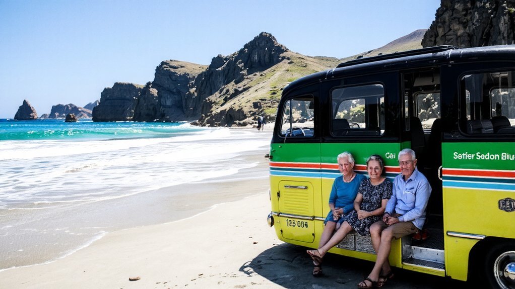 coastal bus beachside relaxation