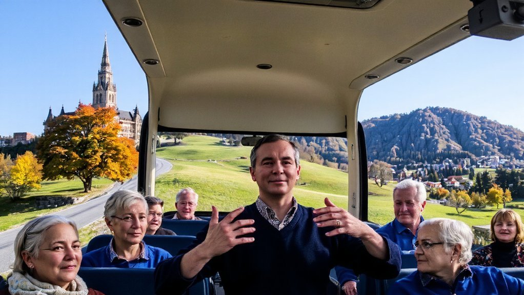 comfortable scenic bus ride