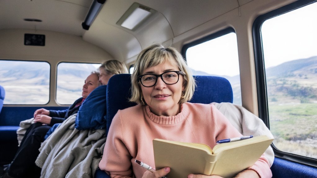 Senior Bus Tours for Beginners: Overcoming Travel Anxiety phone charger contacts notepad