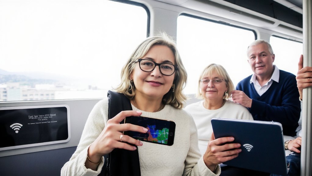 Technology on Senior Bus Tours: WiFi, Apps, and Digital Guides reliable onboard wifi connectivity