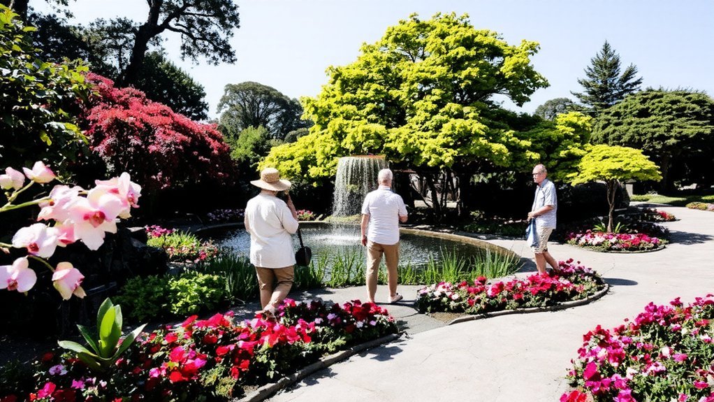 winding paths seasonal blooms
